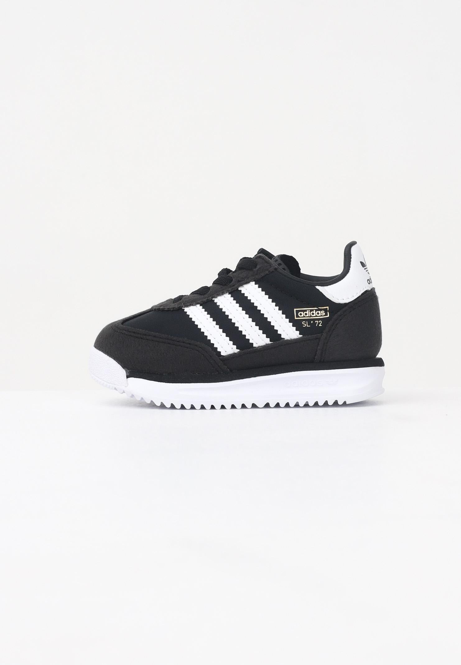 ADIDAS ORIGINALS Sneakers SL 72 RS Elastic Laces nere da neonato IH2978 . ADIDAS ORIGINALS 