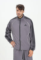 ADIDAS ORIGINALS Felpa con zip Teamgeist  Adicolor grigia da uomo JW5865  ADIDAS ORIGINALS 