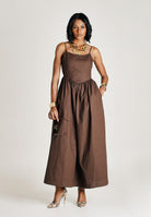 ONLY Abito lungo marrone da donna 15371869 SHBA ONLY 