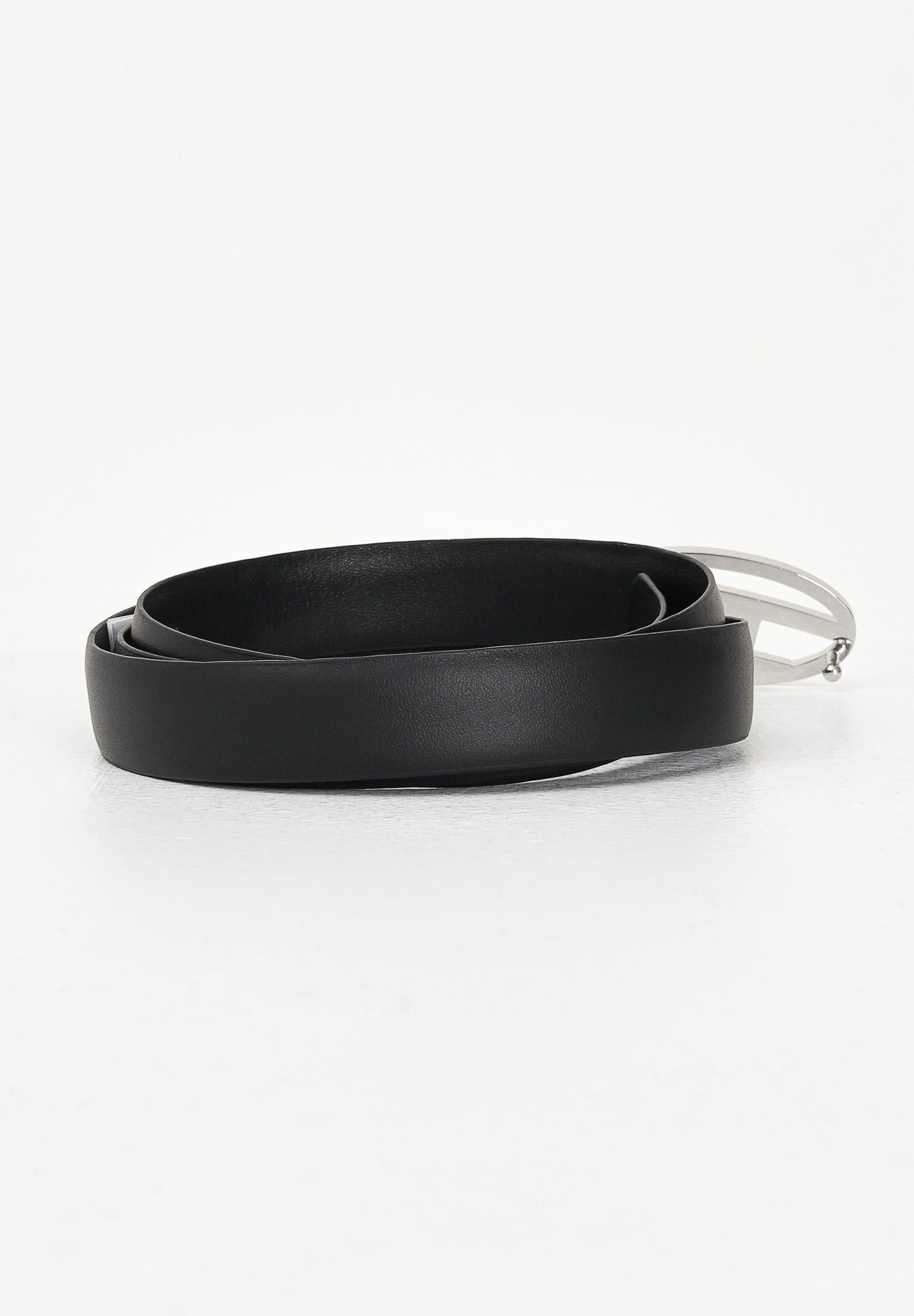 DIESEL Cintura nera da donna con fibbia impreziosita da strass J02524KXBLR K900 DIESEL 