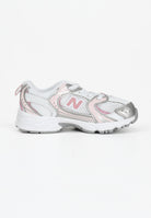 NEW BALANCE Sneakers 530 Bungee bianche, argento e rosa da neonato IZ530EC  NEW BALANCE 