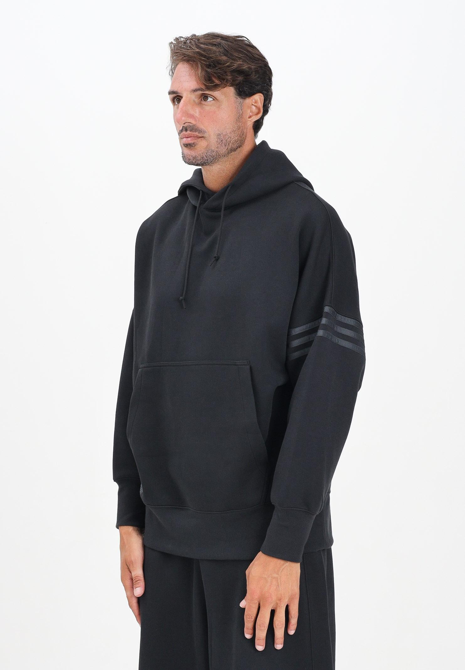 ADIDAS ORIGINALS Felpa con cappuccio Neuclassics nera da uomo HZ3740 . ADIDAS ORIGINALS 