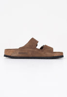 BIRKENSTOCK Ciabatte Arizona in pelle scamosciata marrone per uomo e donna 1030865 . BIRKENSTOCK 