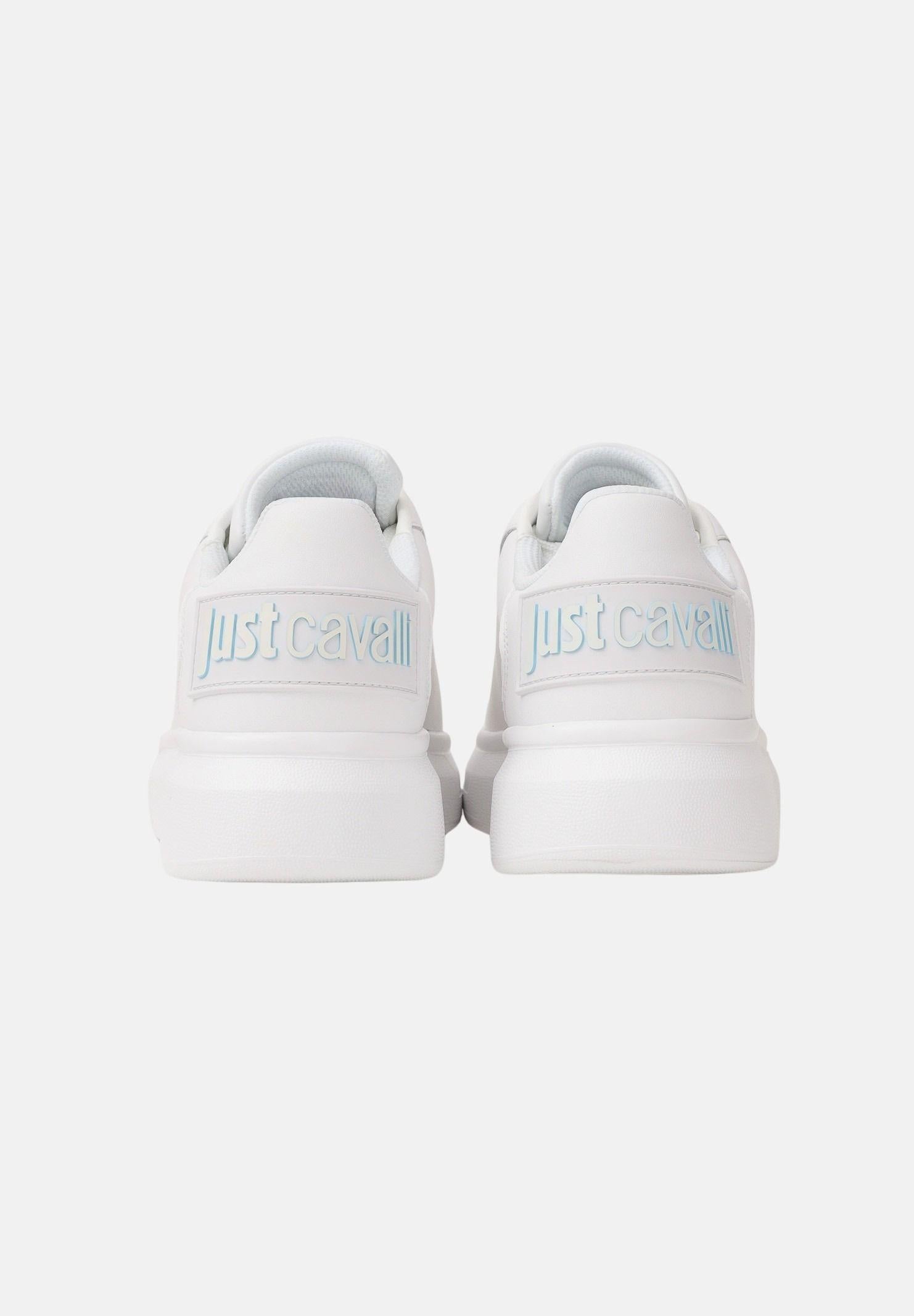JUST CAVALLI Sneakers bianche da uomo con logo sul retro 80QA3SBDZPC18 003 JUST CAVALLI 