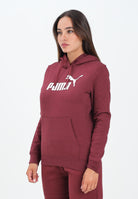 PUMA Felpa con cappuccio ESS N. 1 Logo bordeaux da donna 682389 96 PUMA 
