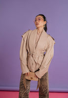 VICOLO Giubbotto di pelle Marant beige da donna TAB0179 ABU03 VICOLO 