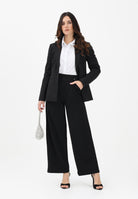 JDY Pantalone nero da donna a vita alta 15208430 BL JDY 