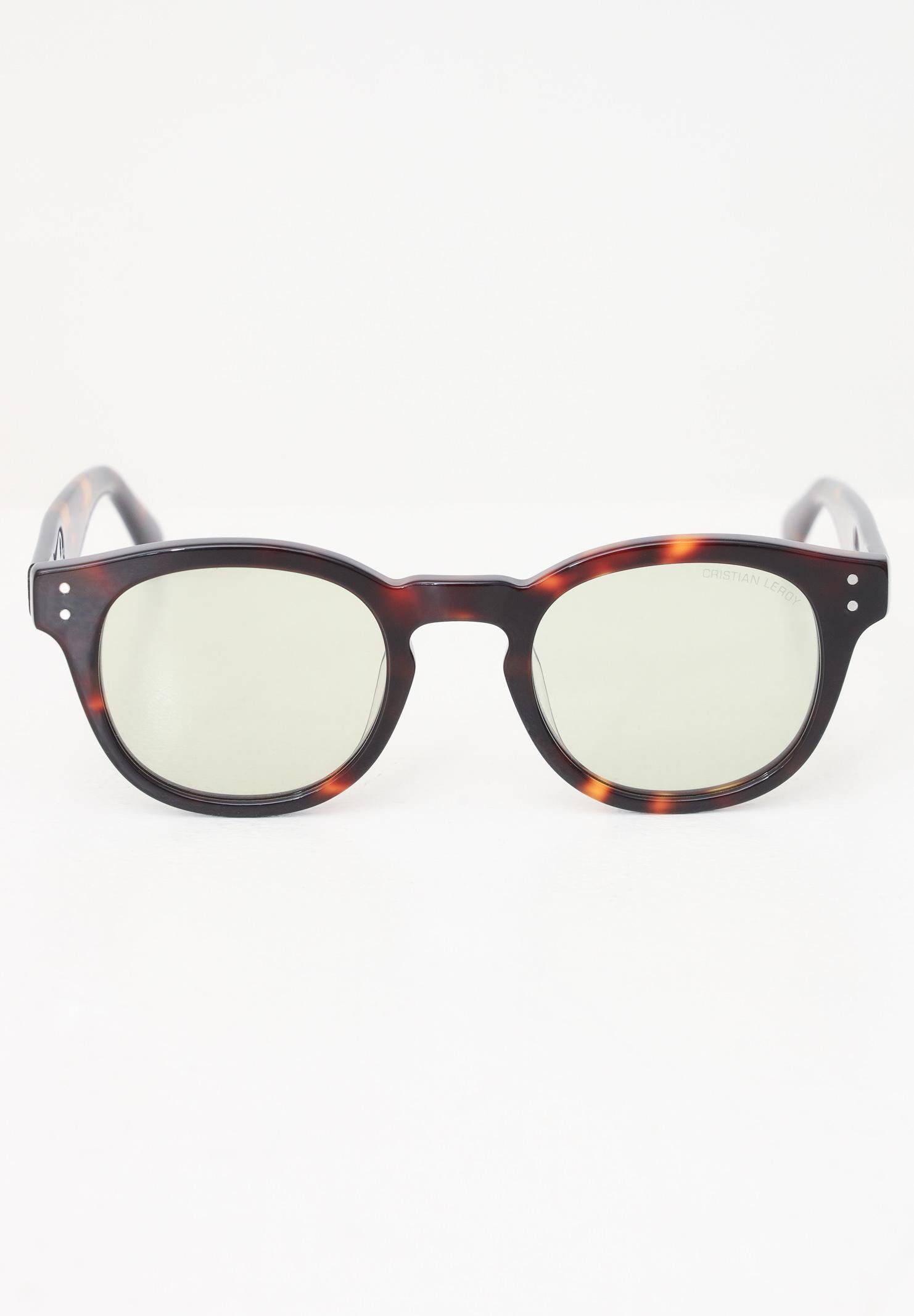 Occhiali da sole marroni per uomo e donna con montatura tartarugata 2115 08 CRISTIAN LEROY 