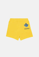 DSQUARED2 Shorts giallo da neonato con stampa sul retro DQ3280D0AGW DQ220 DSQUARED2 