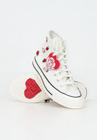 CONVERSE Sneakers CHUCK 70 ROSES bianche da donna A10637C . CONVERSE 