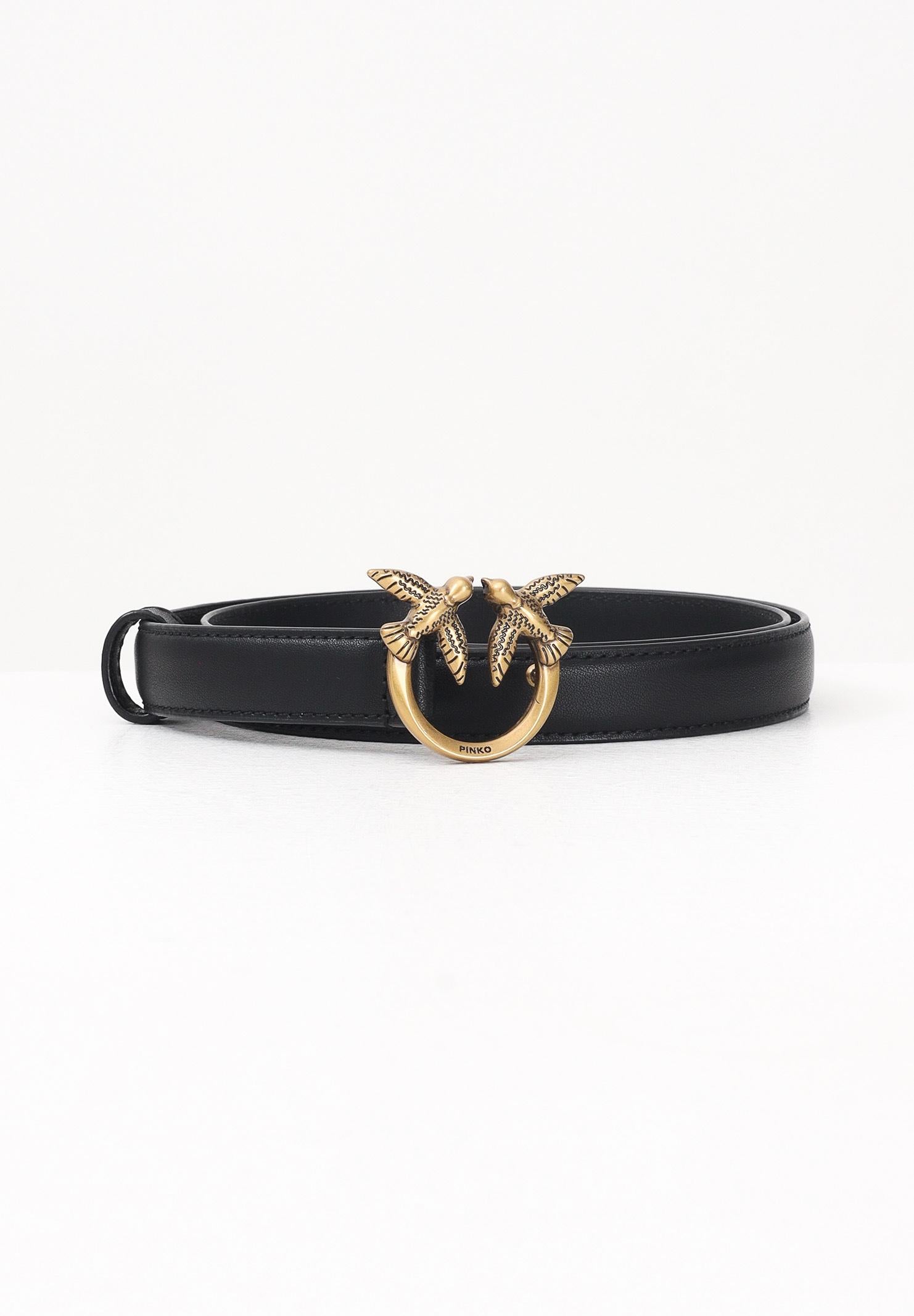 ベルト PINKO Woman Belt Black 100143A0F1 Z99Q PINKO Black Love Birds Belt for Women – Pavidas