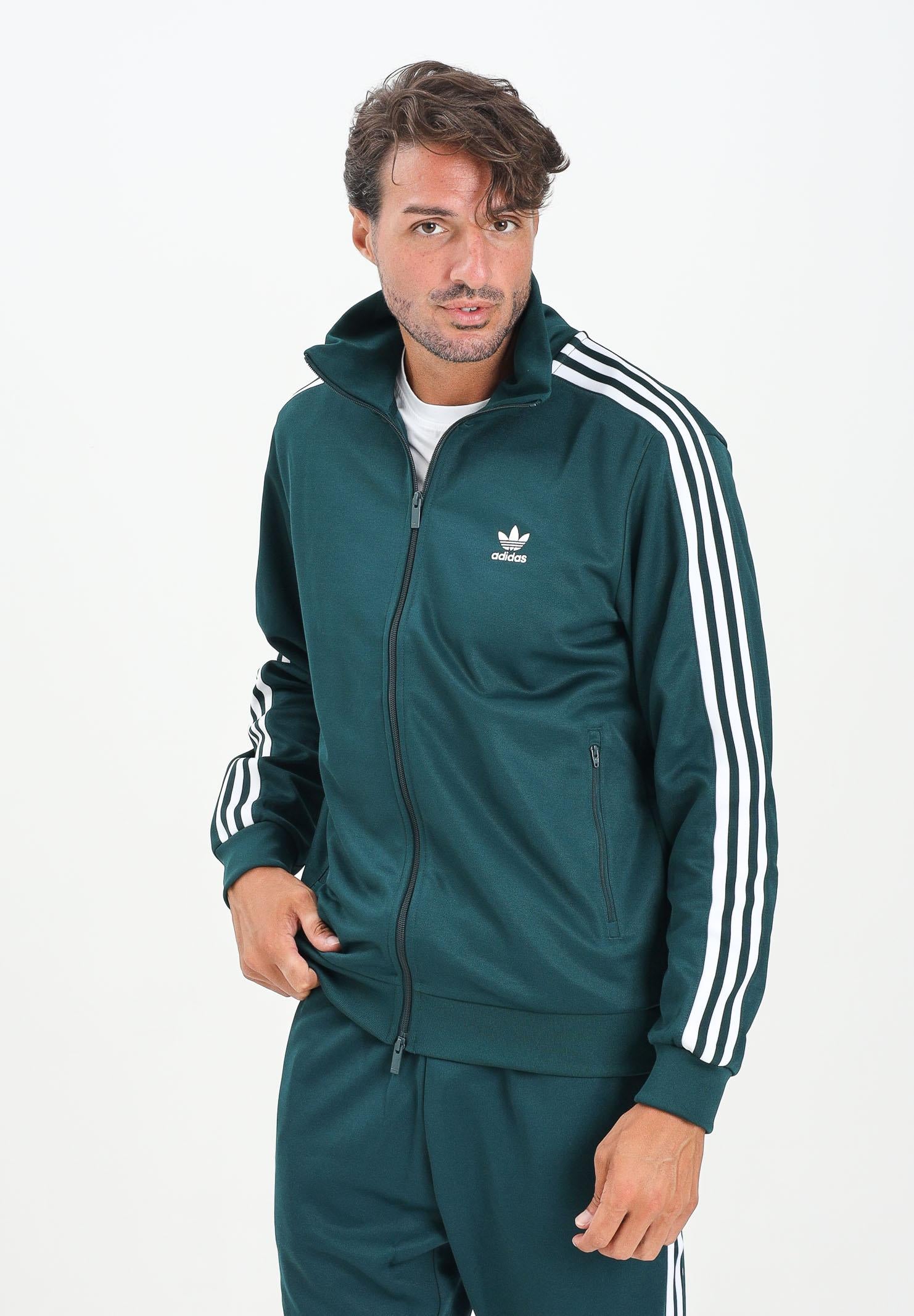 ADIDAS ORIGINALS Felpa con zip Adicolor Classic verde da uomo JY1280  ADIDAS ORIGINALS 