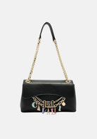 JUST CAVALLI Borsa a tracolla nera da donna con charm logo 80RA4BE2ZSD85 899 JUST CAVALLI 