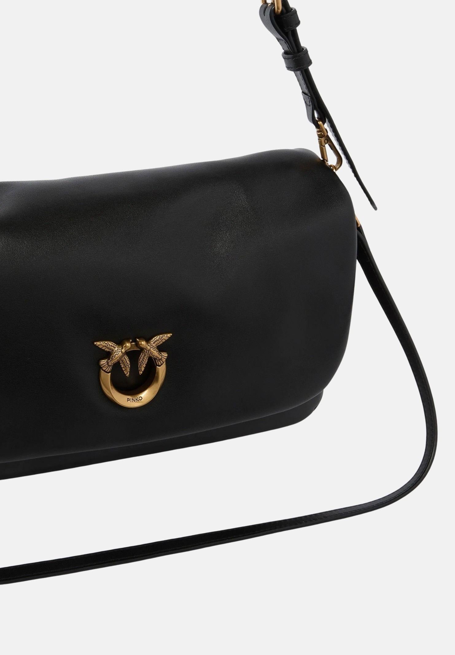 PINKO Borsa a spalla Love Bag Click Soft Horizontal Handle nera da donna 106178A0QO Z99Q PINKO 