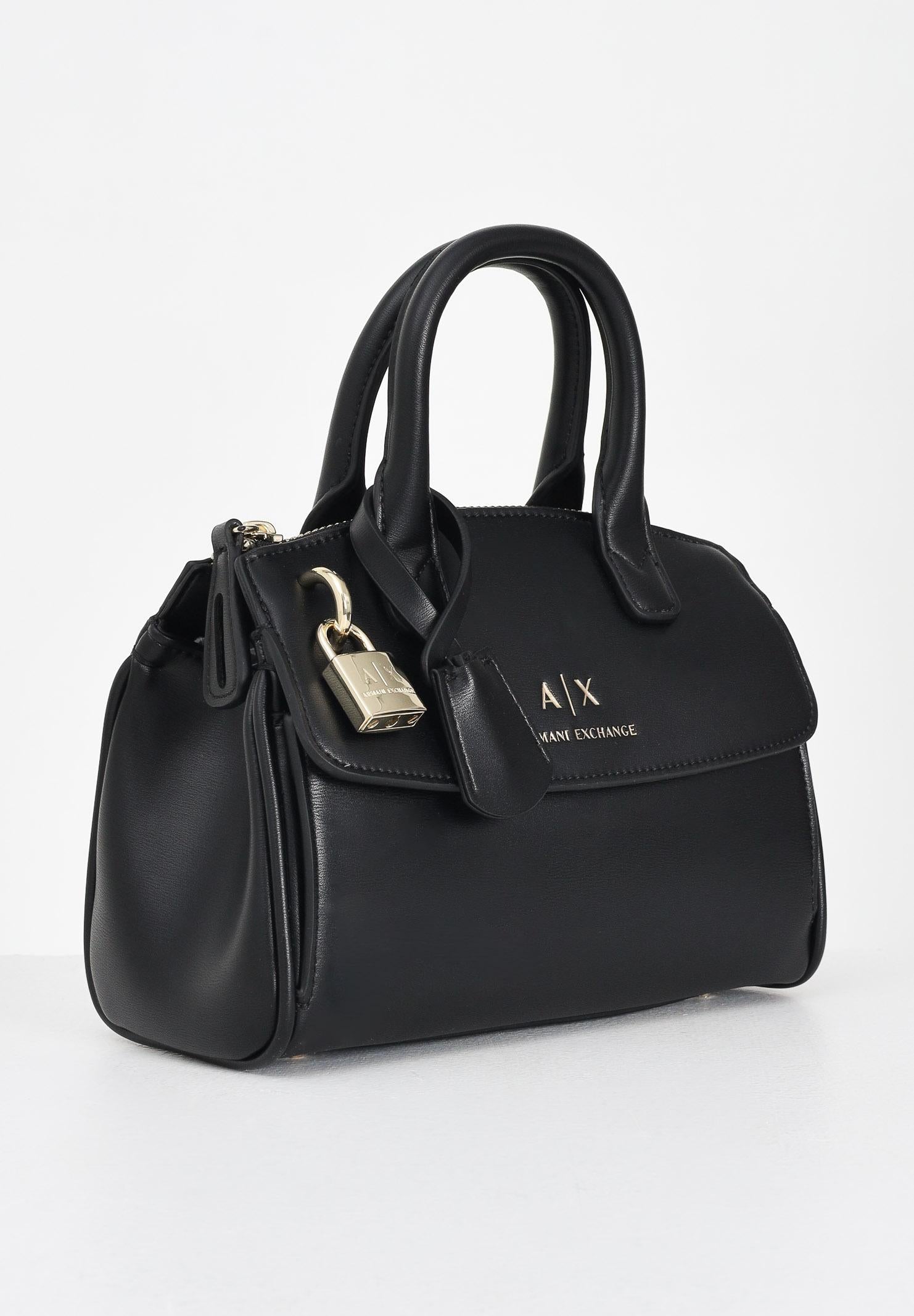 ARMANI EXCHANGE Borsa a mano nera da donna con lucchetto XW000395AF12040 UC001 ARMANI EXCHANGE 