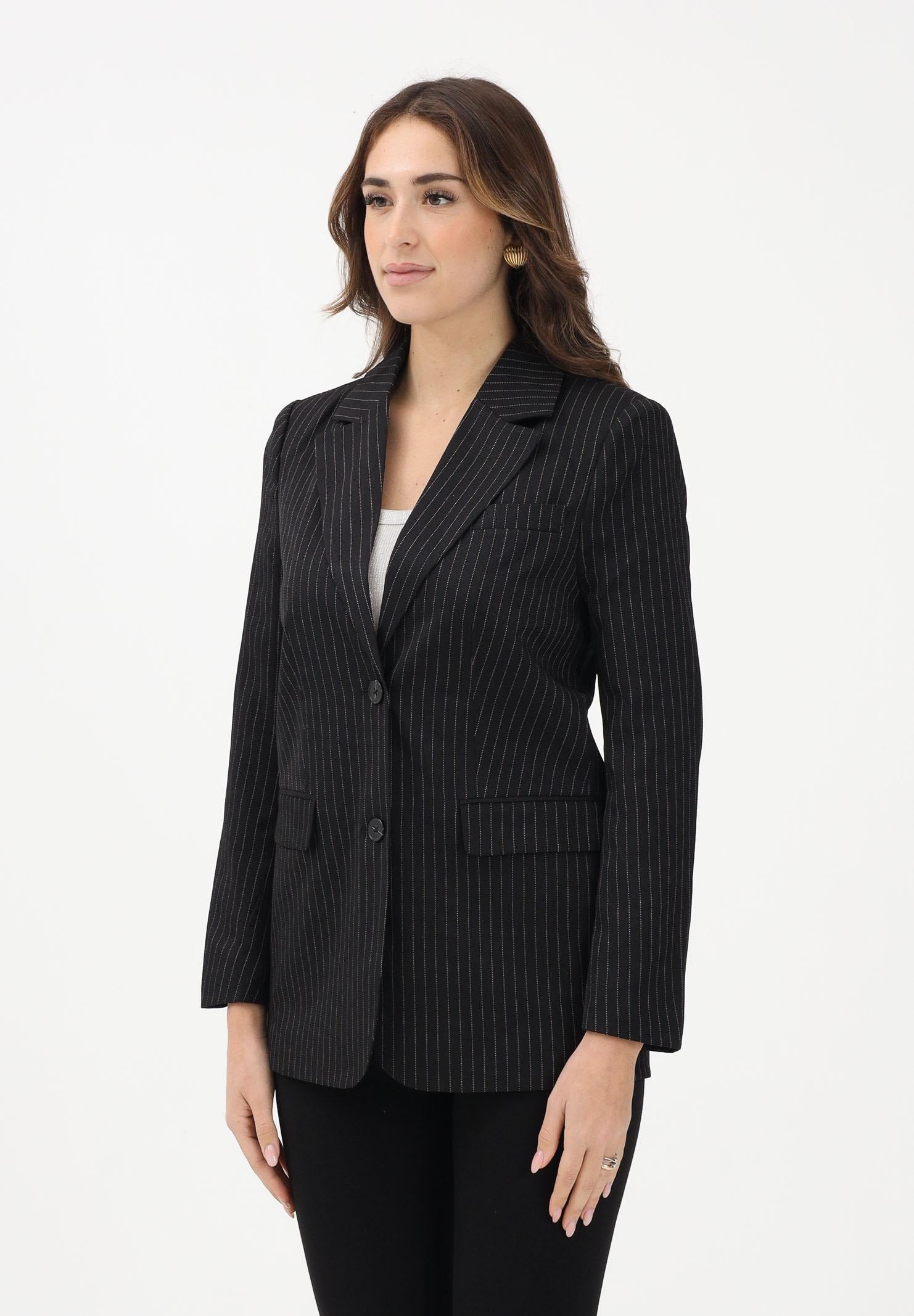 ONLY Giacca Reina nera da donna con motivo gessato 15311367 BL ONLY 