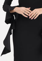 PINKO Abito midi nero da donna con volant<BR/><BR/> 105736A2Q2 Z99 PINKO 