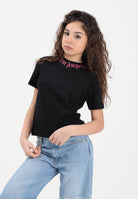 PALM ANGELS T-shirt a manica corta nera per donna, ragazze e bambine con logo PGAA002S26JER005 110 PALM ANGELS 