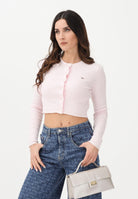TOMMY JEANS Cardigan rosa da donna con logo DW0DW22023 TOG TOMMY JEANS 