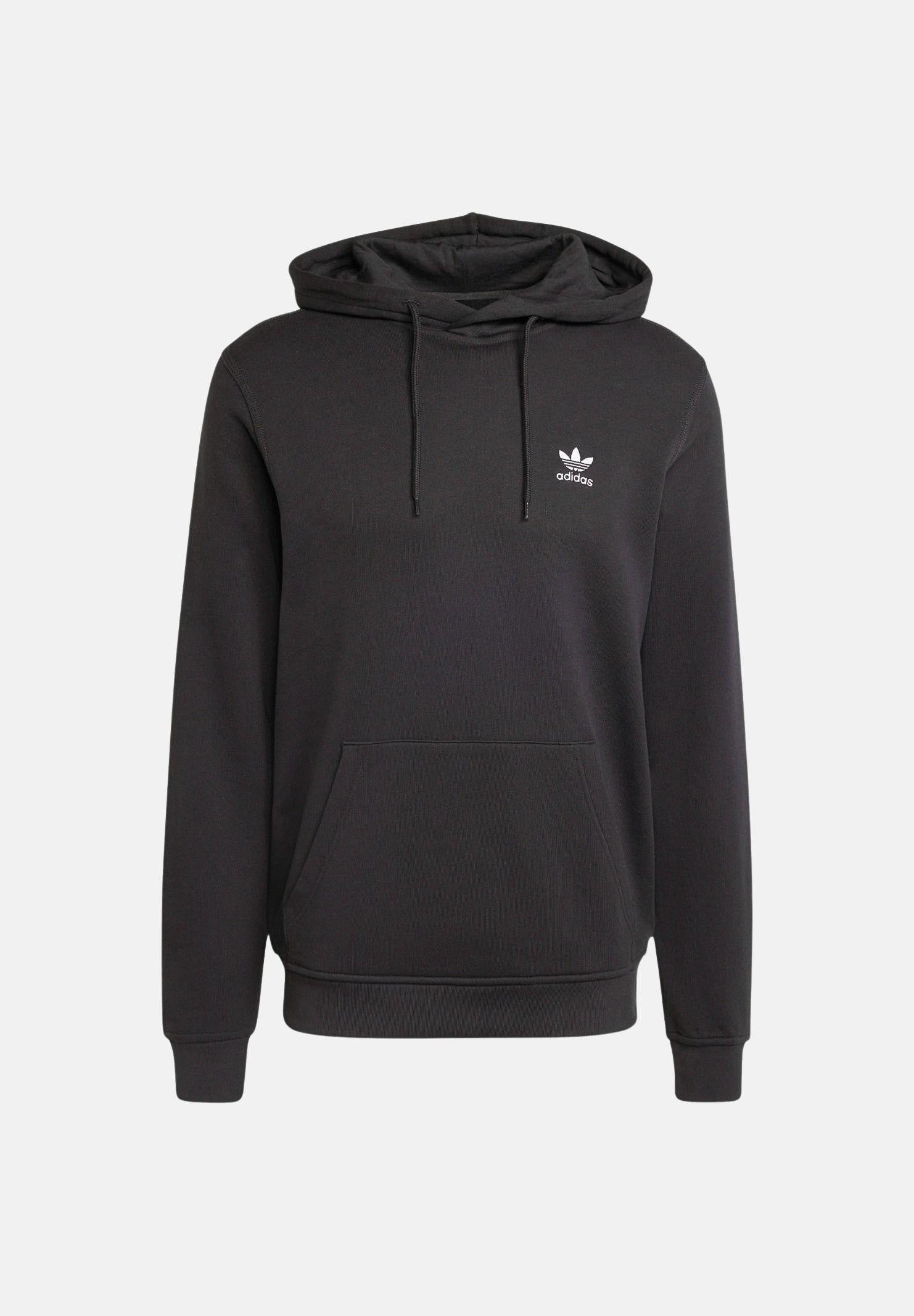ADIDAS ORIGINALS Felpa con cappuccio Trefoil Essentials nera da uomo JD2404 . ADIDAS ORIGINALS 