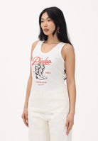 PINKO Canotta bianca da donna con stampa vintage 106901A3BX Z05 PINKO 