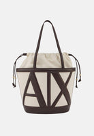 ARMANI EXCHANGE Shopper beige e marrone da donna con logo XW002607AF22635 M6262 ARMANI EXCHANGE 