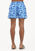EA7 Shorts mare azzurro da uomo con logo all-over 7M001715AF21250 MB465 EA7 