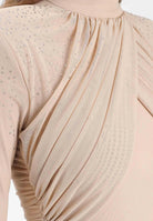 ALMA SANCHEZ Abito midi Acaico nude da donna con applicazioni di micro strass AS2526100RT 063 ALMA SANCHEZ 