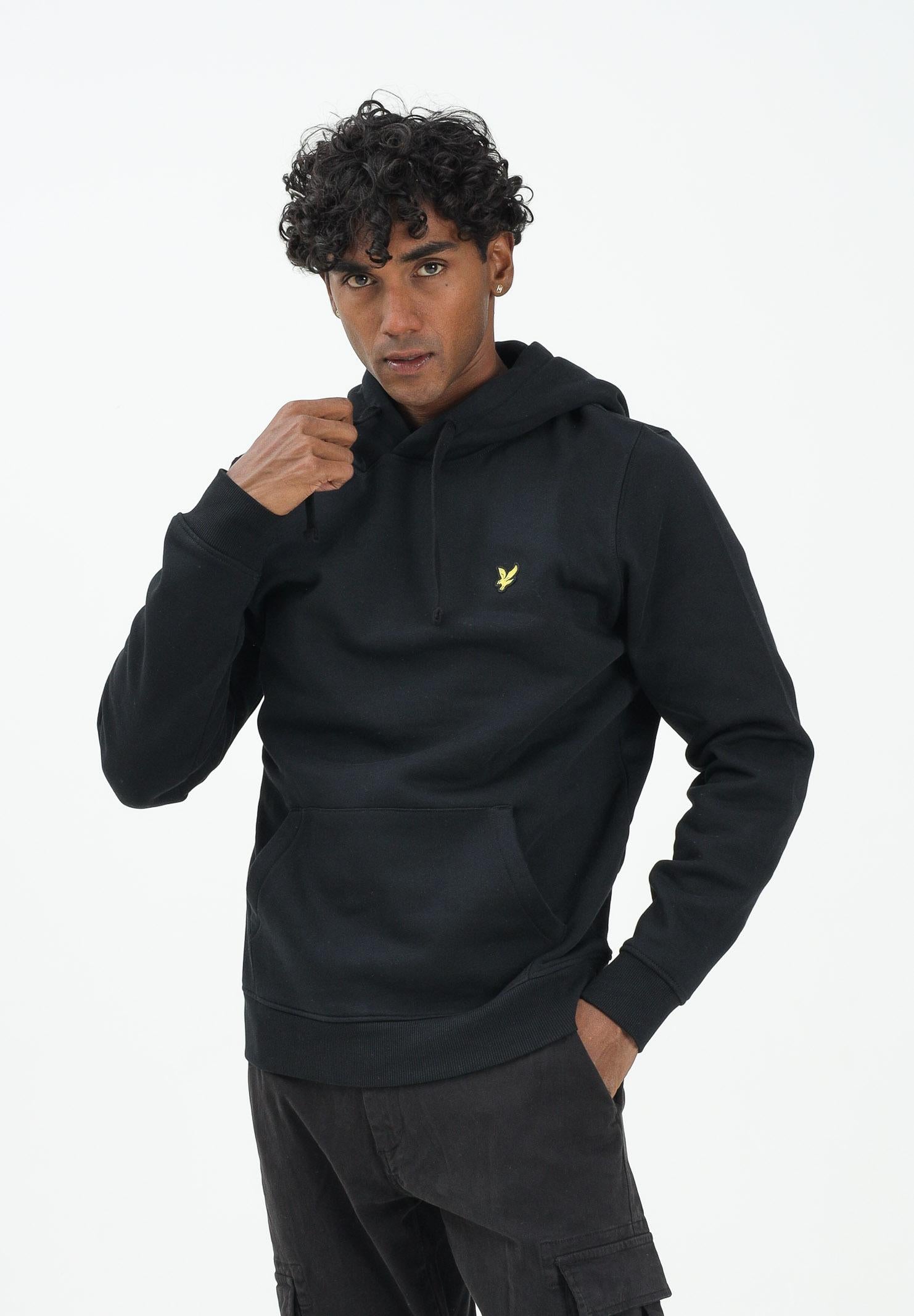 LYLE & SCOTT Felpa con cappuccio nera da uomo ML1139V Z865 LYLE & SCOTT 