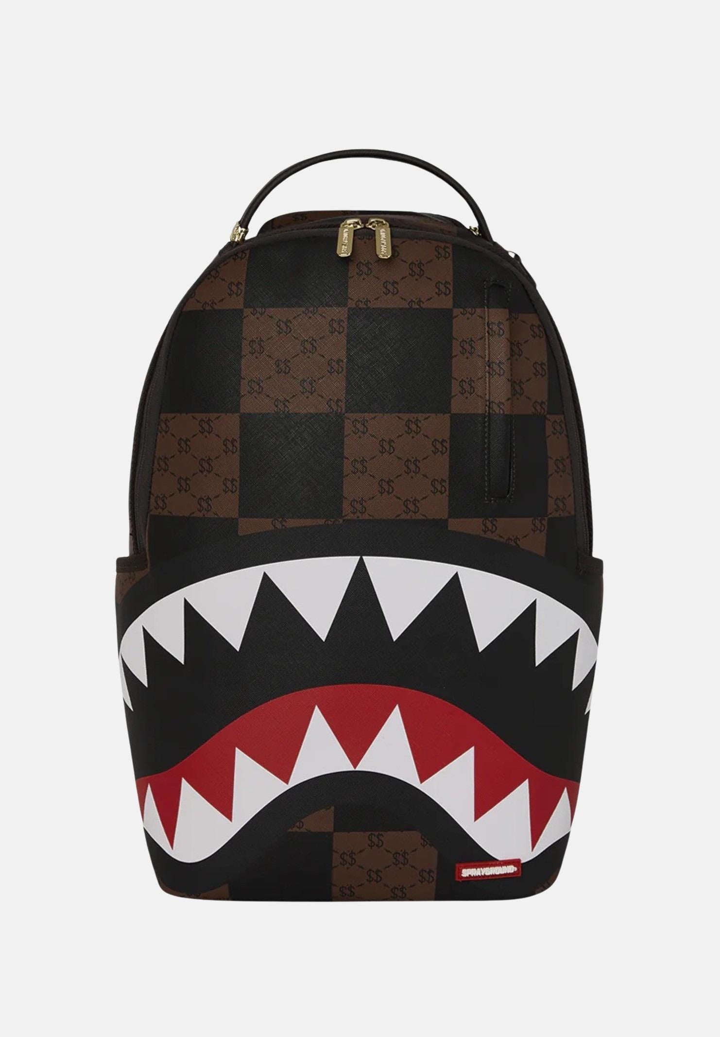 SPRAYGROUND Zaino ENLARGED CHECK PARIS DLXSV marrone e nero per uomo e donna 910B6263NSZ . SPRAYGROUND 