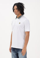 LYLE & SCOTT Polo a manica corta bianca da uomo con colletto con motivo check SP2403V 626 LYLE & SCOTT 