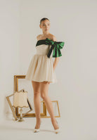 SANTAS Abito corto GRÂCE panna da donna PV2617 PAVE SANTAS 