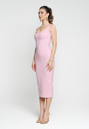 SANTAS Abito midi COTTON CANDY rosa da donna PV25011 ROSA SANTAS 