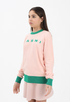 MARNI Maglioncino girocollo rosa per donna, ragazze e bambine con logo M01815M00X2 0M351 MARNI 
