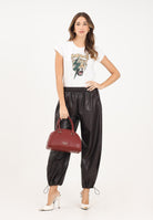 VICOLO Pantalone in ecopelle marrone da donna TF1043 MA VICOLO 