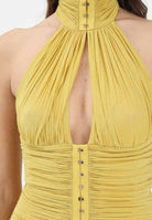 ELISABETTA FRANCHI Abito lungo giallo da donna in jersey lamé ABR1861E2 EV4 ELISABETTA FRANCHI 