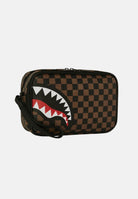 SPRAYGROUND Pochette CHECK 2 EMBOSS TOILETRY BAG marrone per uomo e donna 910B8238NSZ . SPRAYGROUND 