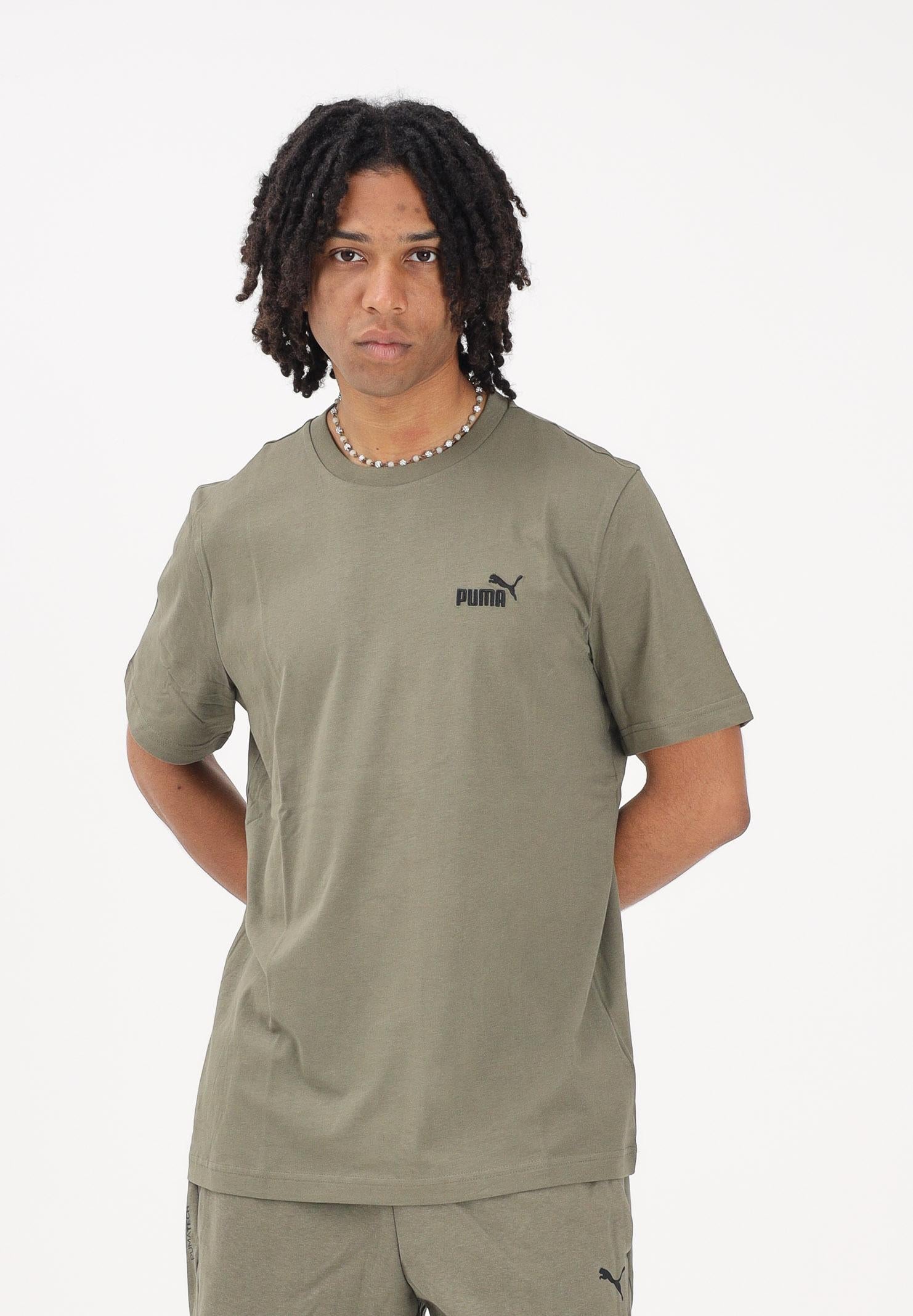 PUMA T-shirt a manica corta Ess Small No. 1 Logo verde militare da uomo 682535 81 PUMA 