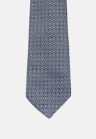 LANVIN Cravatta blu da uomo in faille di seta a micro fiorellini 2106/1C . LANVIN 