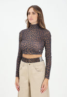 ADIDAS ORIGINALS Top a manica lunga Leopard marrone da donna JW2772  ADIDAS ORIGINALS 