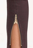 PATRIZIA PEPE Pantalone elegante bordeaux da donna con microfantasia 8P0744A625 FG12 PATRIZIA PEPE 