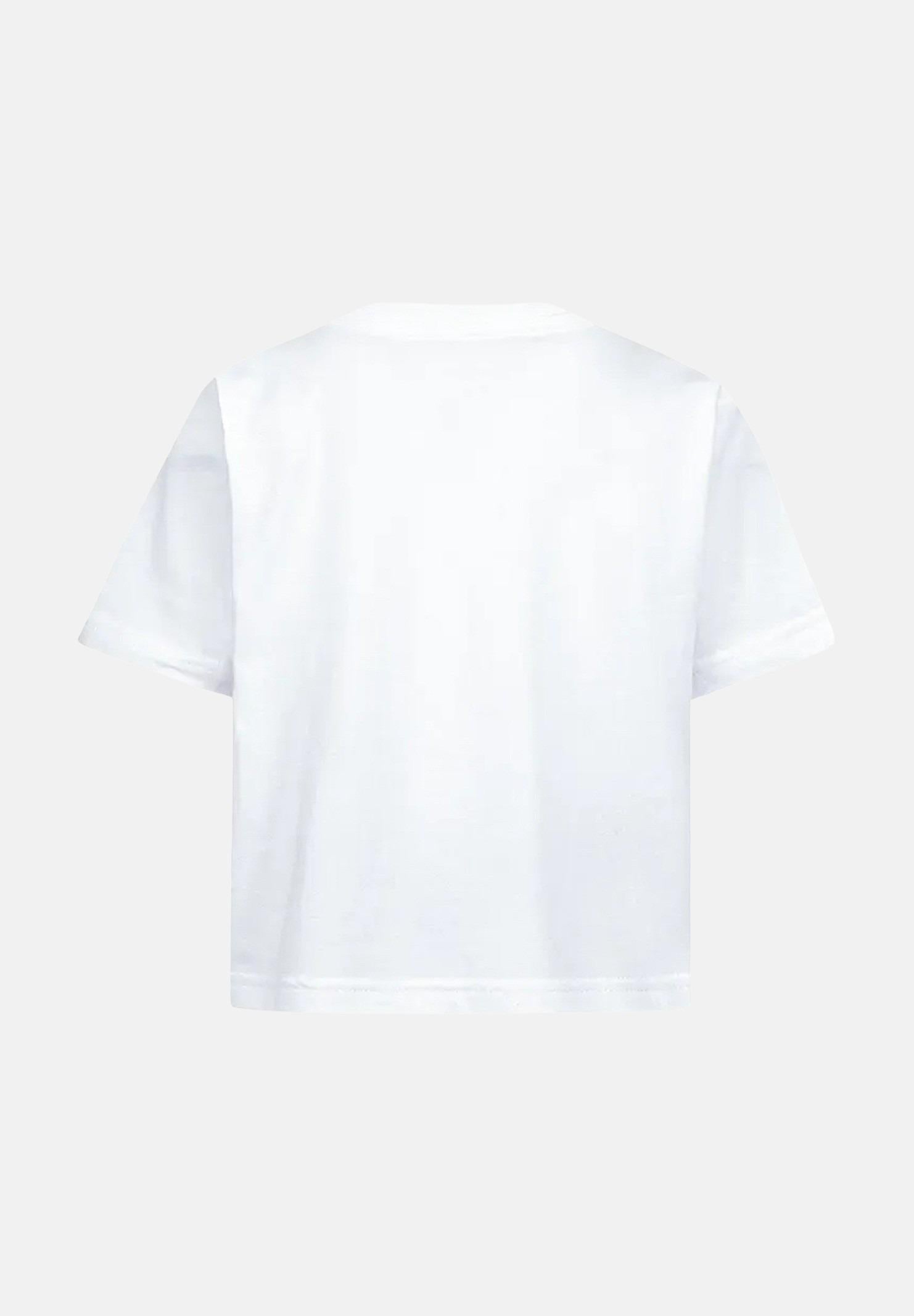 CONVERSE T-shirt a manica corta SIGNATURE CHUCK PATCH BOXY bianca da bambina 369787 001 CONVERSE 