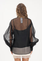 MAX MARA Camicia a manica lunga nera da donna con ricamo floreale 2616261014600 002 MAX MARA 