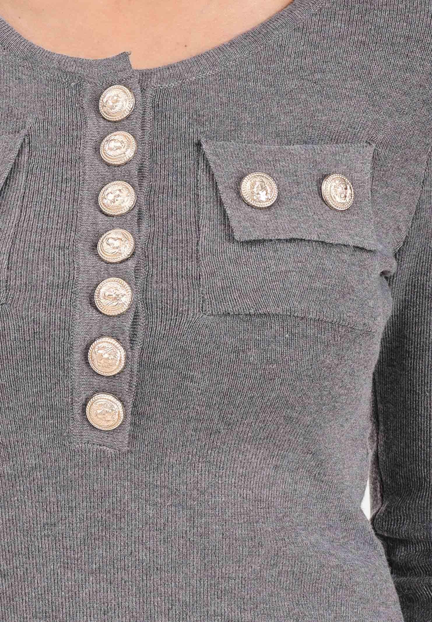 TPN Maglioncino girocollo Dothan grigio da donna DOTHAN132W5 4A TPN 