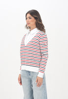 TOMMY JEANS Maglioncino bianco da donna con motivo a righe DW0DW198880FG  TOMMY JEANS 