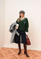 VICOLO Maglioncino verde da donna con logo sul retro 55073F VE VICOLO 