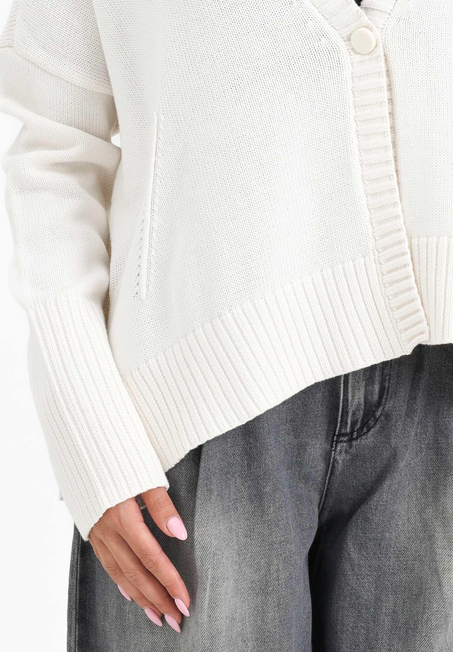 ARMANI EXCHANGE Cardigan corto panna da donna con logo XW001304AF16552 U1003 ARMANI EXCHANGE 