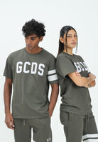 GCDS T-shirt a manica corta verde militare per uomo e donna con logo GCDS B1XM2315JI9 88 GCDS 