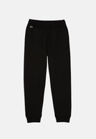 Pantalone sportivo nero per bambino e bambina rifinito da ricamo coccodrillo XJ9728-J 031 LACOSTE 