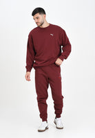 PUMA Pantalone sportivo Essentials con logo N. 1 bicolore bordeaux da uomo 684713 96 PUMA 